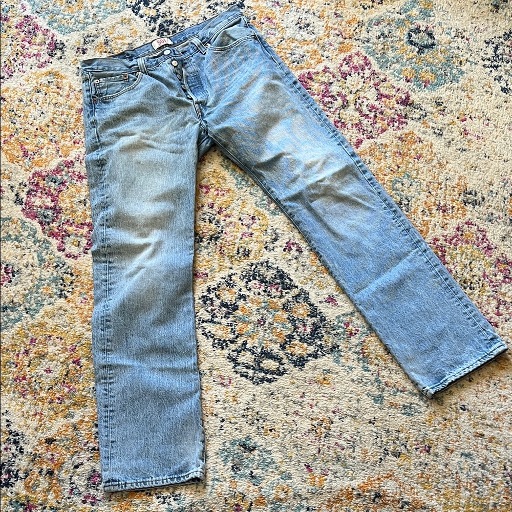 Levi's 501 Light Blue Straight Jeans for Men